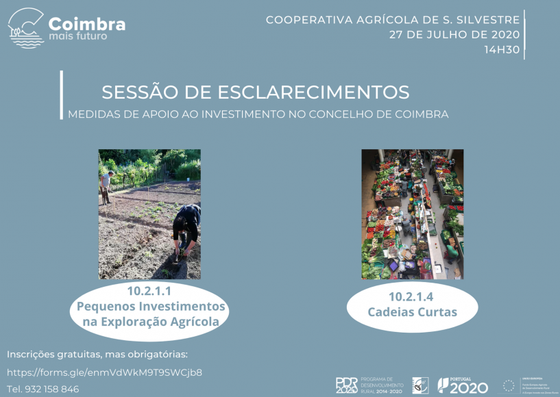 Sessão de esclarecimento sobre medidas de apoio à exploração agrícola