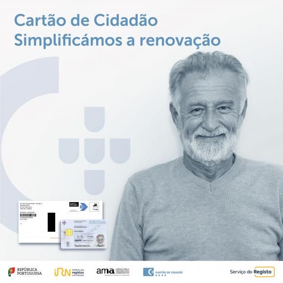 Renovação automática do Cartão de Cidadão com entrega em casa