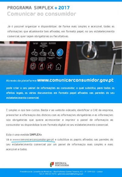 Plataforma “Comunicar ao Consumidor”