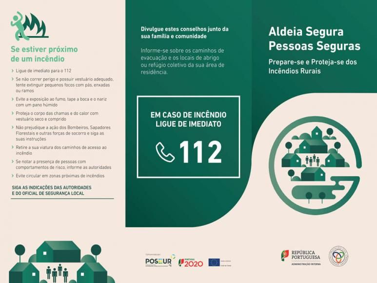 Aldeia Segura e Pessoas Seguras - Prepare-se e proteja-se dos incêndios.