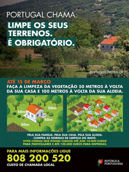 PORTUGAL CHAMA - LIMPE OS SEUS TERRENOS, É OBRIGATÓRIO