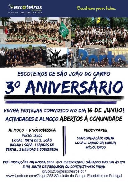 3º Aniversário do Grupo 258 de S. João do Campo – AEP