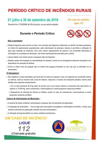 Período crítico de incêndios florestais